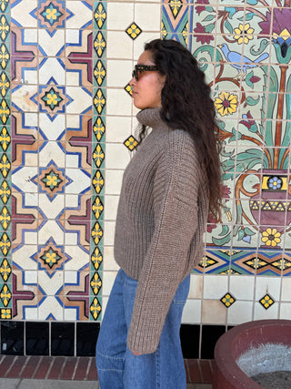 Bruno Highland Wool Sweater: Brown