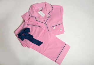 The Fiona. Pure cotton pj set with classic notch collar