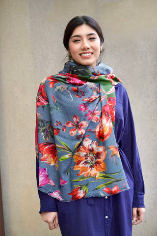 Estelle Wool Silk Scarf 