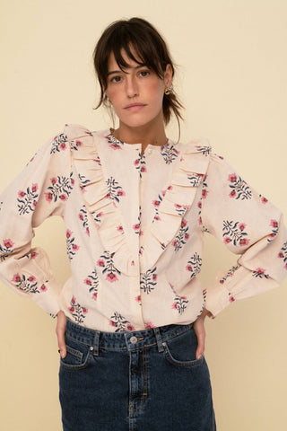 Sarah Block Print Blouse