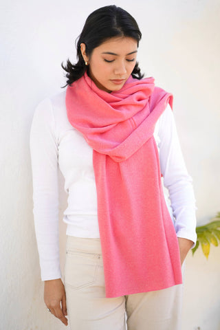 Cashmere Scarf/Wrap Coral