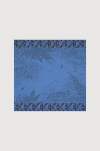 Foret Enchantee Cotton Napkin, Set of Four; Blue