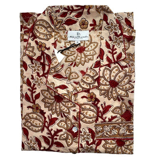 Block Printed Pajamas- 3 Piece Set