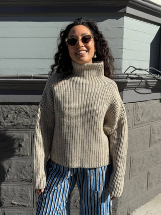 Bruno Highland Wool Sweater: Beige