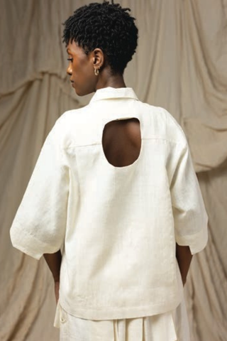 Pore Matka Silk Shirt, Natural