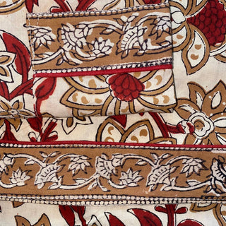 Block Printed Pajamas- 3 Piece Set