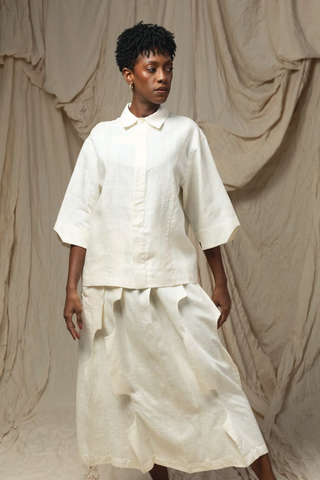 Pore Matka Silk Shirt, Natural