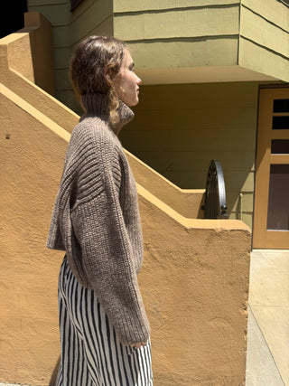 Bruno Highland Wool Sweater: Brown