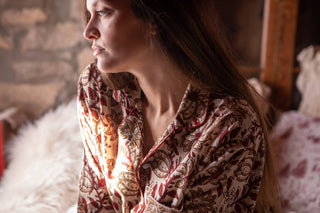 Block Printed Pajamas- 3 Piece Set