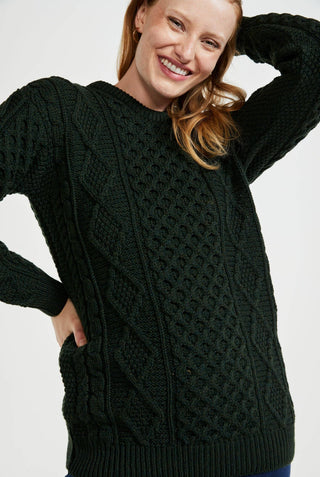 Éireann Irish Knit Sweater, Green