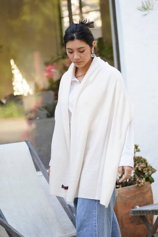 Cashmere Scarf/Wrap Ivory