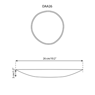 Handmade Stoneware Dinner Plate | Dadasi 10.2": Matte Black