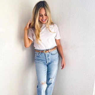 Infinity Belt – Classic Jean Belt | Cognac | Polished Fit