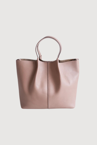 Nina Leather Crossbody, Beige Vasari