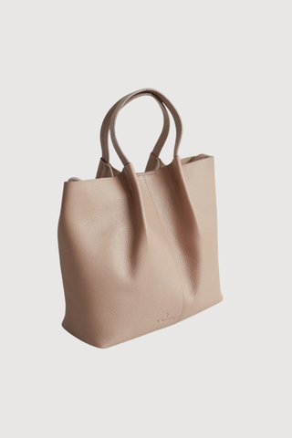 Nina Leather Crossbody, Beige Vasari