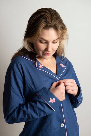 The Fiona. Pure cotton pj set with classic notch collar