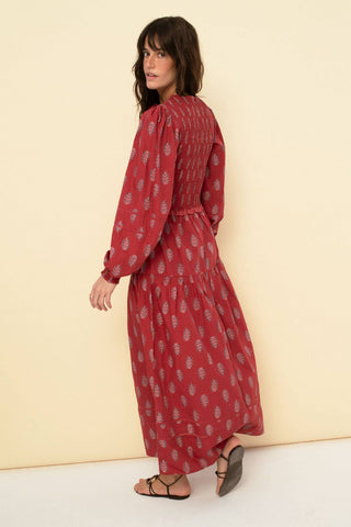 Camila Dress, Burgundy