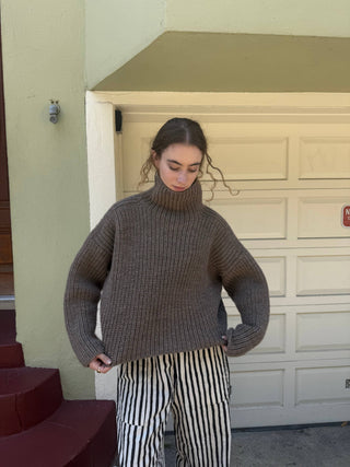 Bruno Highland Wool Sweater: Brown