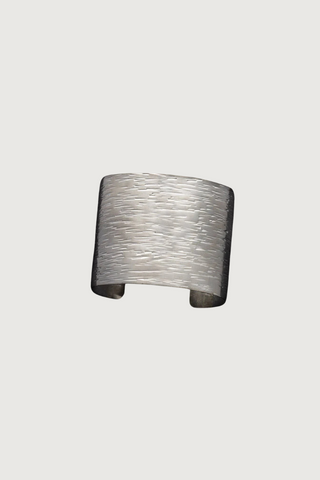 Linear Textured Silver Cuff