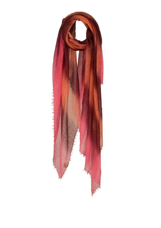 St. Tropez Striped Dip Dye Cashmere Shawl