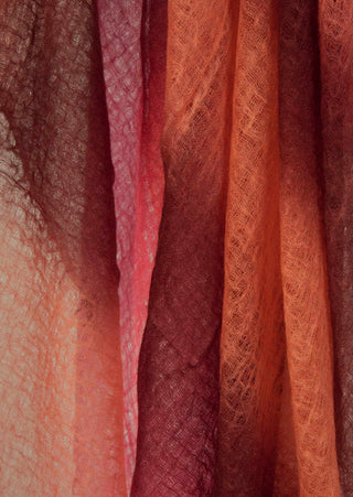 St. Tropez Striped Dip Dye Cashmere Shawl