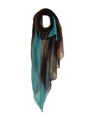 St. Tropez Striped Dip Dye Cashmere Shawl