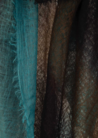 St. Tropez Striped Dip Dye Cashmere Shawl