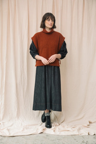 Kanon Recycled Wool Vest, Paprika