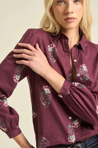 Leonor Blouse: Burgundy