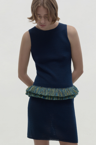 Amada Knit Fringe Tank Top