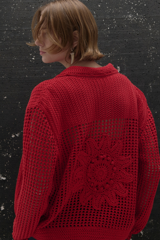 Solar Crochet Applique Shirt