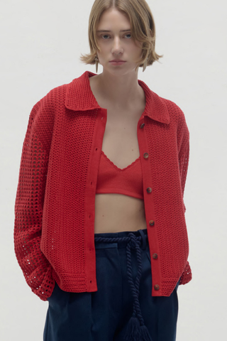 Solar Crochet Applique Shirt