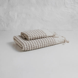 Dotted Terry Bath Sheet | Taupe