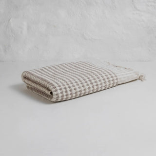 Dotted Terry Bath Sheet | Taupe