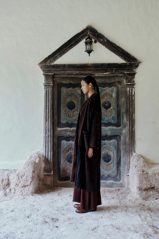 Auzangate Handwoven Alpaca Wool Overcoat