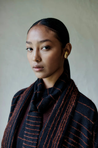 Auzangate Handwoven Alpaca Wool Overcoat