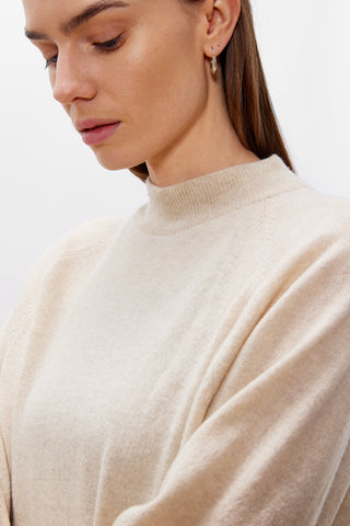 Adila Cashmere Sweater, Alabaster