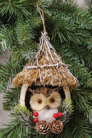 Natural Sisal Owl Ornament
