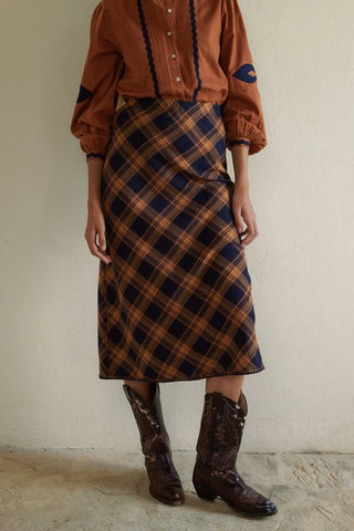 A Line Skirt Plaid
