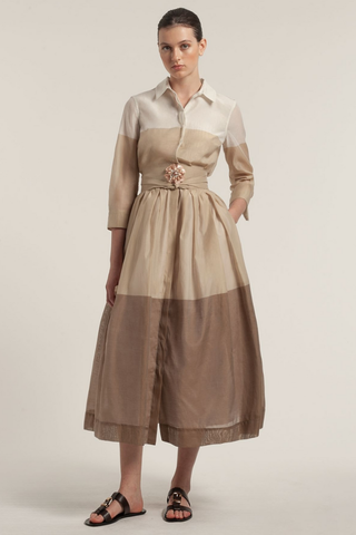 Mariaedna Color Block Midi Dress