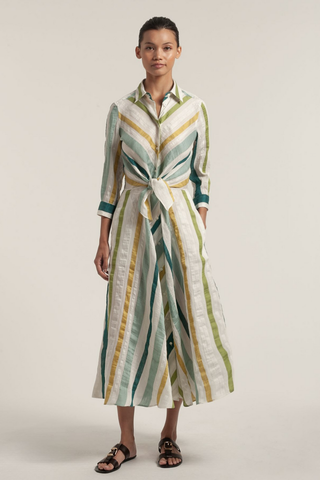 Dralla Midi Dress, Stripes
