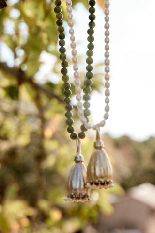 Poppy Seed Pod Pendant Necklace, XL Opera