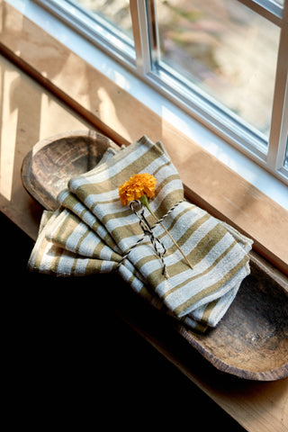 Leggera Hemp Napkin Set; Set of Four, Yellow