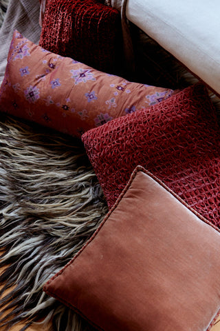 Silk Velvet Pillow, Rose