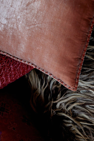 Silk Velvet Pillow, Rose