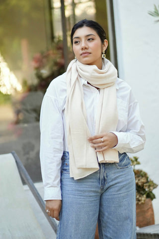 Cashmere Scarf/Wrap Ivory