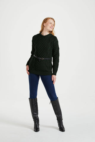 Éireann Irish Knit Sweater, Green