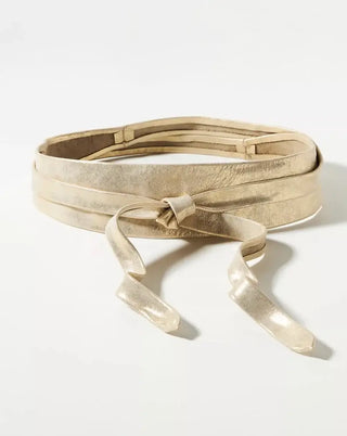 Leather Wrap Belt: OS