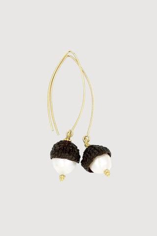 Baroque Pearl Acorn Earrings