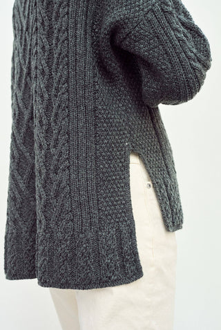 Tully Box Sweater, Slate Grey
